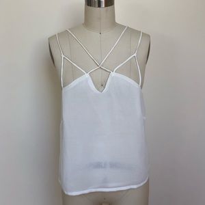 LF White Strappy Blouse
